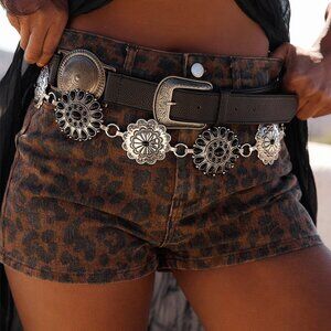 12th Tribe Midland Leopard Shorts Size S
